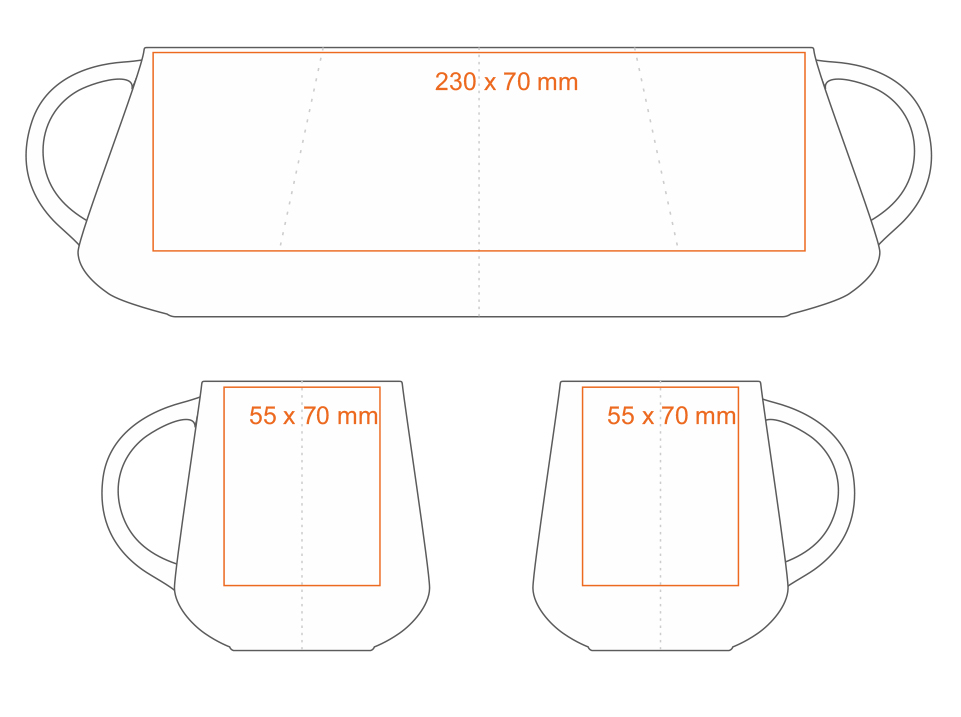 Standardowe powierzchnie nadruku